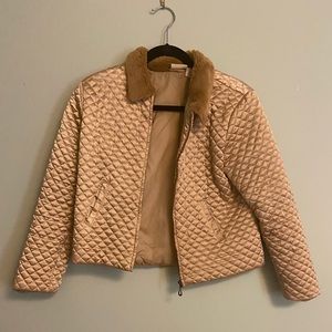 KC PARKER gold quilted bomber jacket